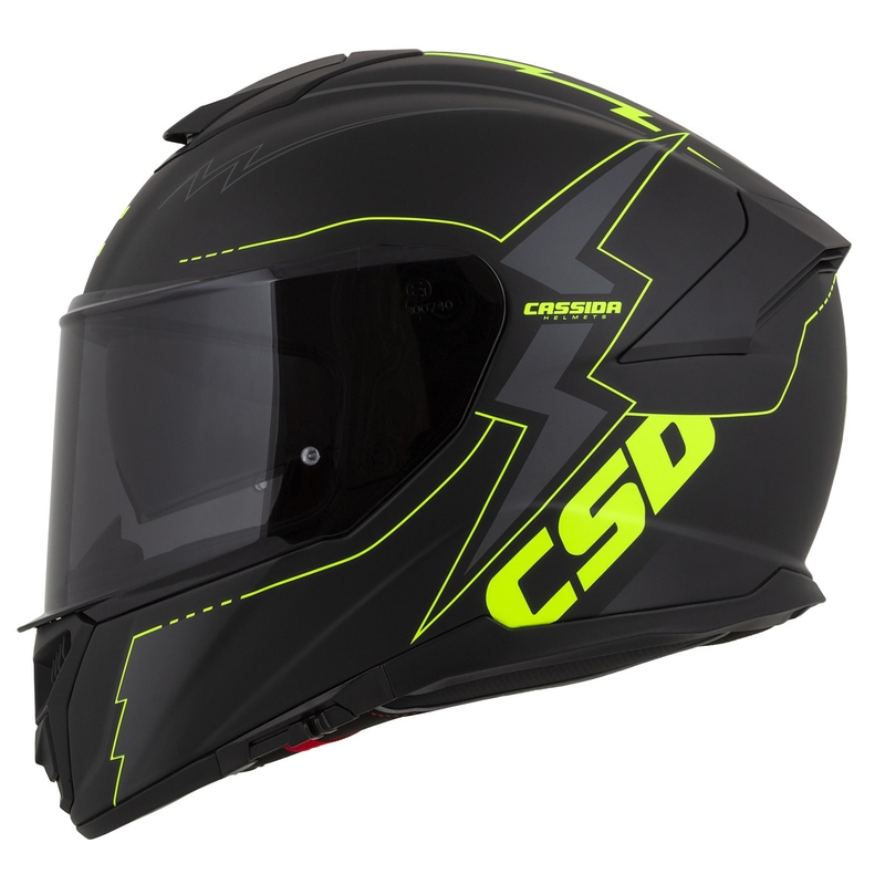 Kask motocyklowy Integral Cassida Integral GT 2.1 Flash black-fluo yellow-grey