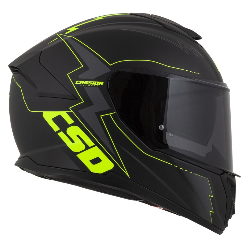 Kask motocyklowy Integral Cassida Integral GT 2.1 Flash black-fluo yellow-grey