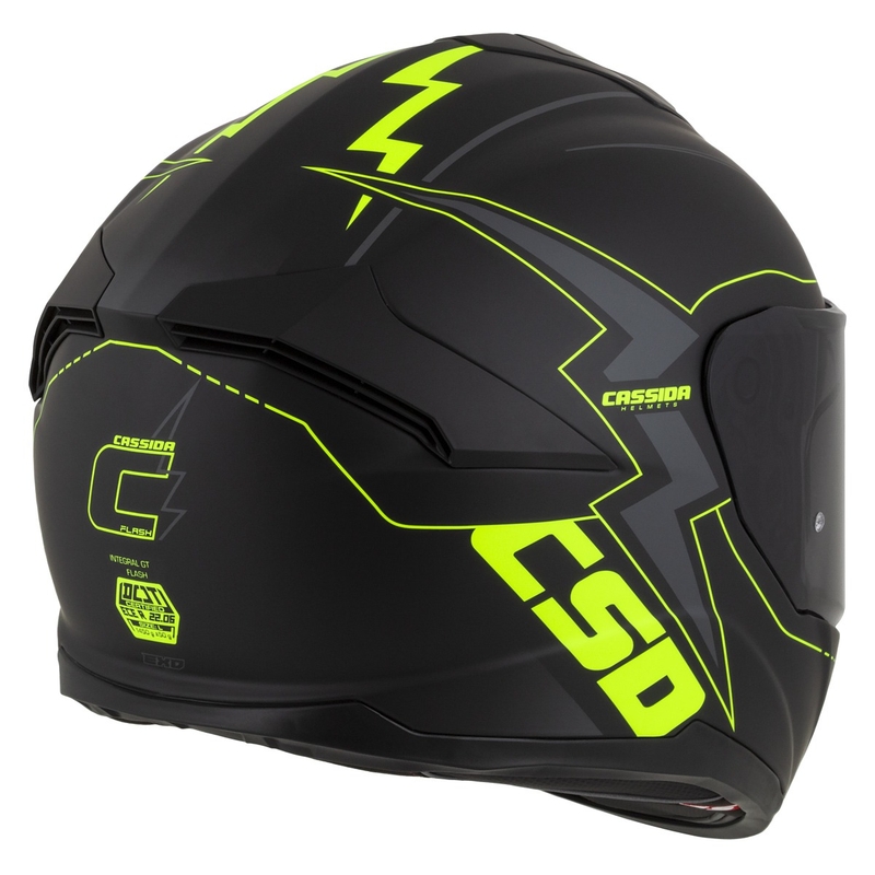Kask motocyklowy Integral Cassida Integral GT 2.1 Flash black-fluo yellow-grey