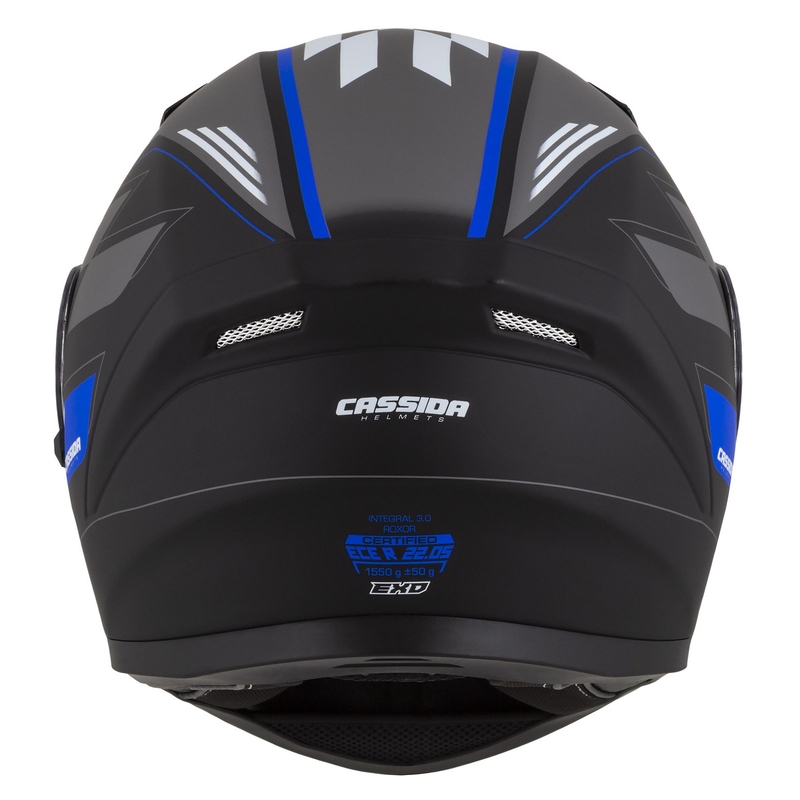 Integralny kask motocyklowy Cassida Integral 3.0 RoxoR czarno-szaro-niebieski