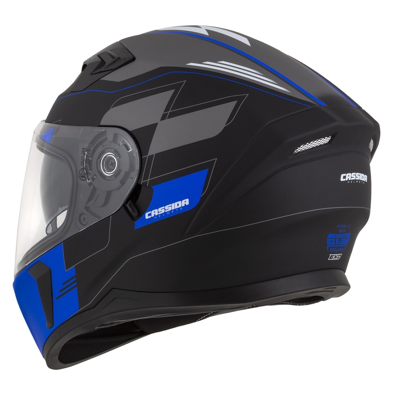 Integralny kask motocyklowy Cassida Integral 3.0 RoxoR czarno-szaro-niebieski