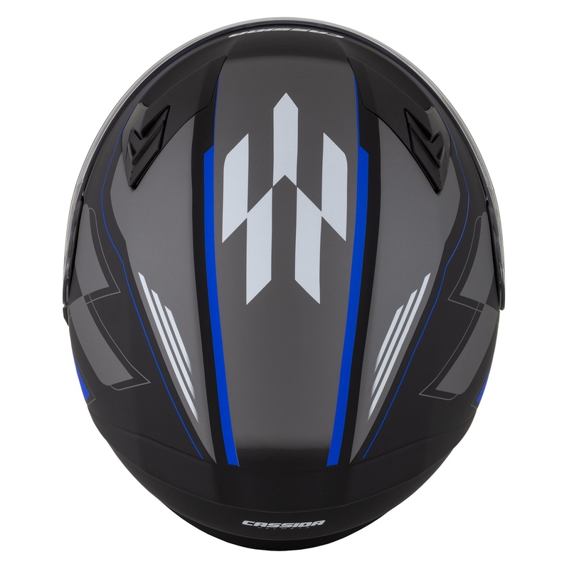 Integralny kask motocyklowy Cassida Integral 3.0 RoxoR czarno-szaro-niebieski