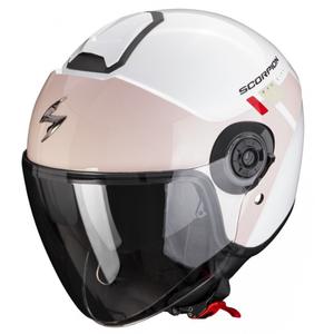 Otwarty kask motocyklowy Scorpion EXO-CITY II Mall biało-różowy