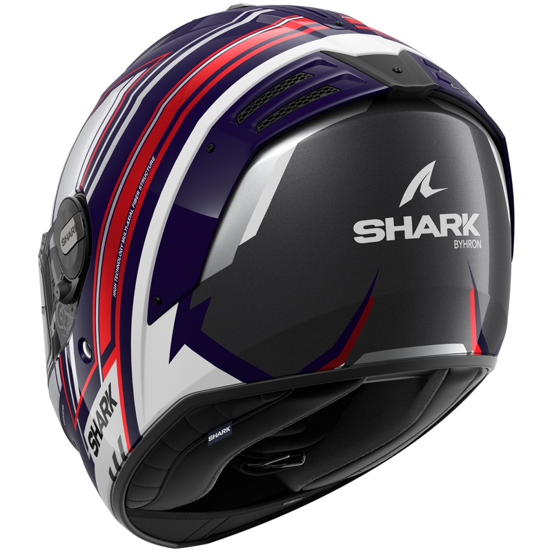 Kask motocyklowy integralnySHARK SPARTAN RS Byhron niebiesko-czerwono-szary wyprzedaż