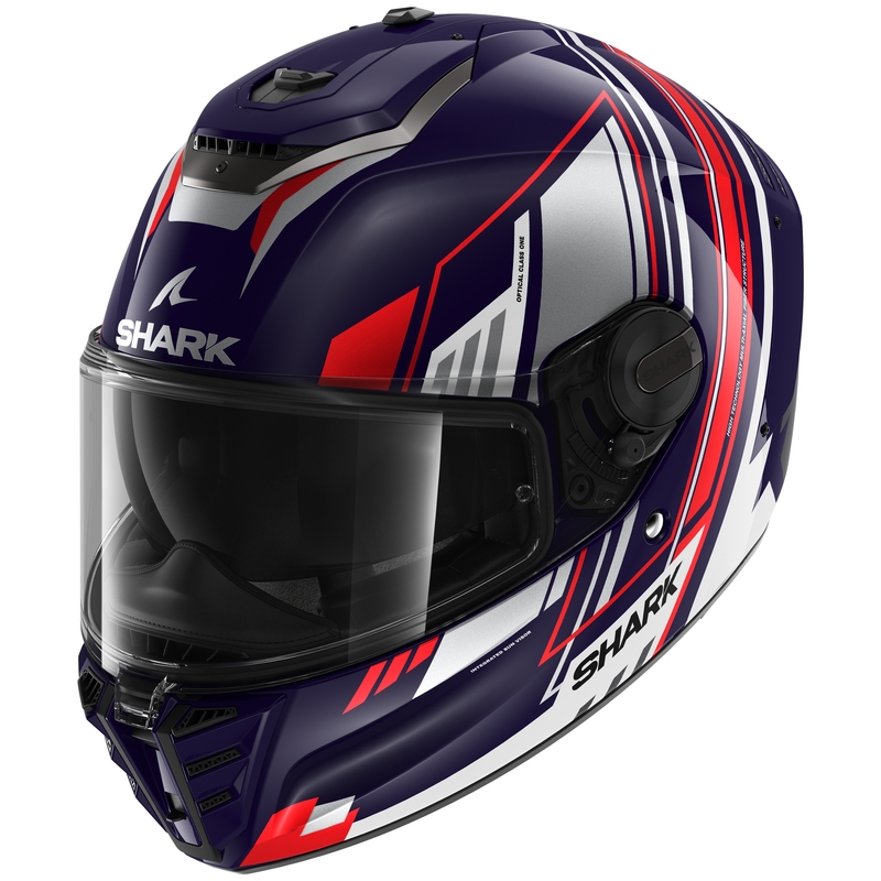 Kask motocyklowy integralnySHARK SPARTAN RS Byhron niebiesko-czerwono-szary wyprzedaż
