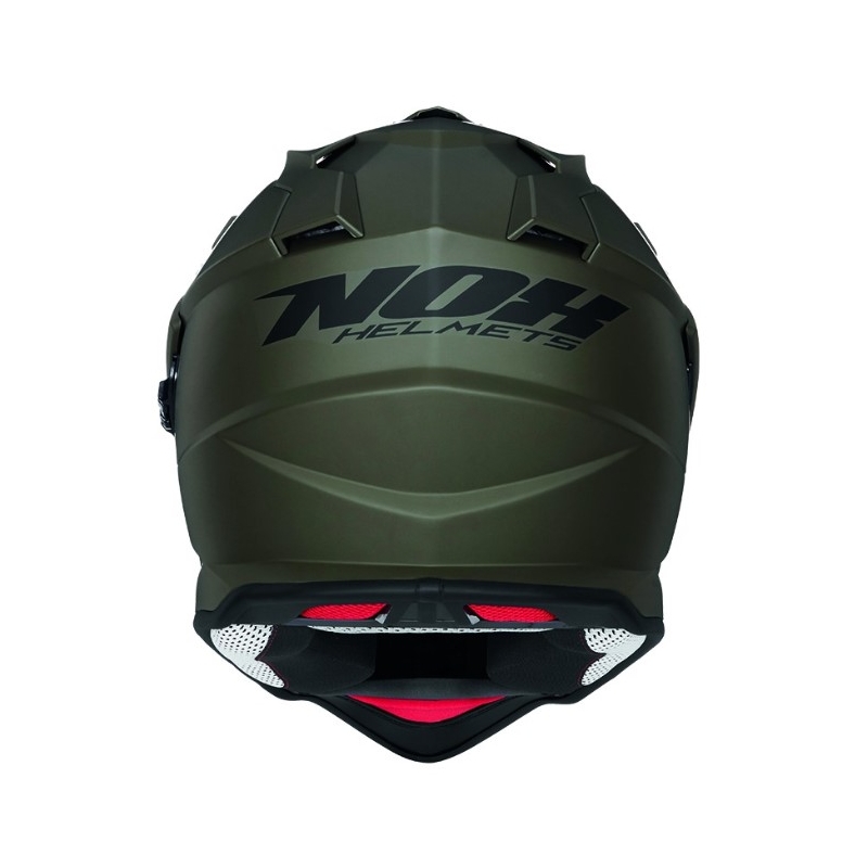 Kask enduro NOX N312 zielony mat - II. jakość sprzedaży wyprzedaż