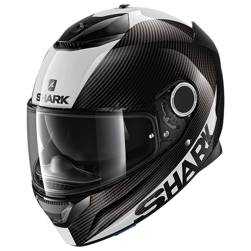 SHARK Spartan Carbon Skin 1.2 czarno-biały integralny kask motocyklowy