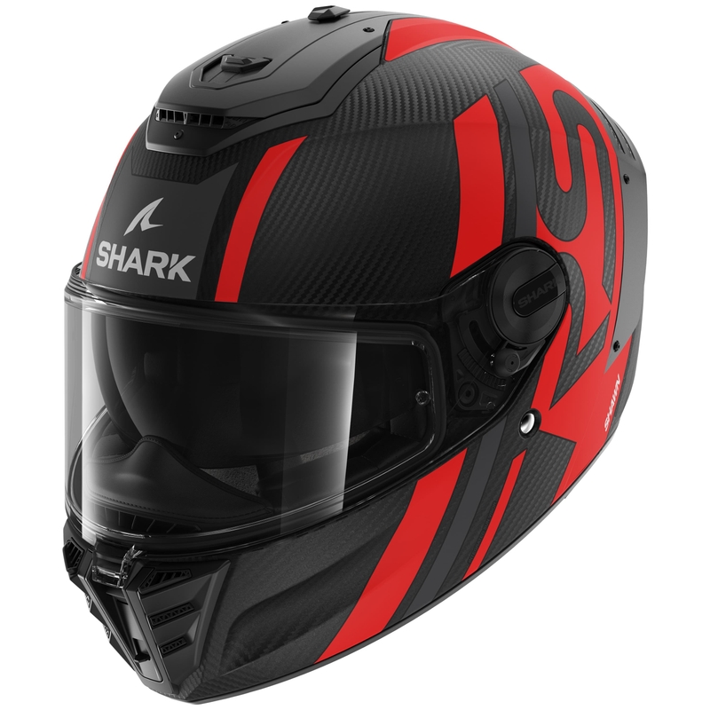 Integralny kask motocyklowy SHARK SPARTAN RS Carbon Shawn Mat black-red