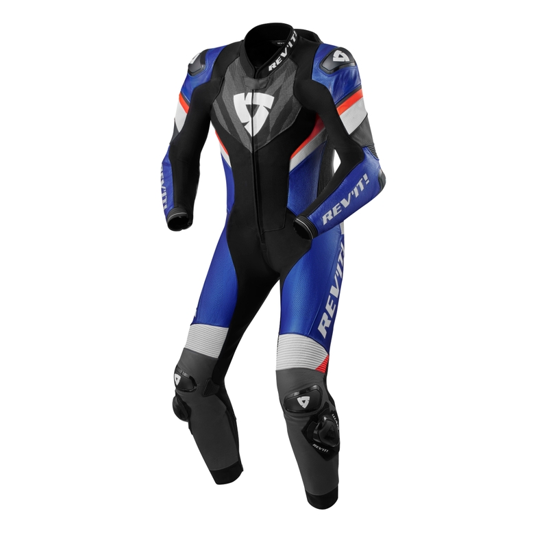 Jednoczęściowy kombinezon motocyklowy Revit Hyperspeed 2 czarno-niebieski wyprzedaż