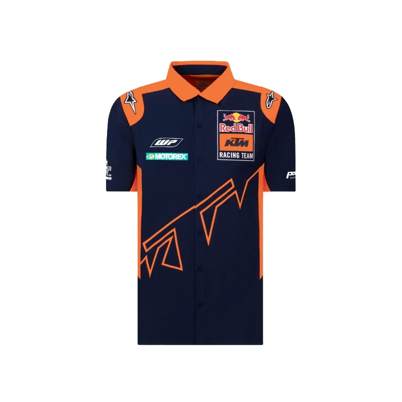 KTM Red Bull Racing Official Teamline shirt niebiesko-pomarańczowy wyprzedaż