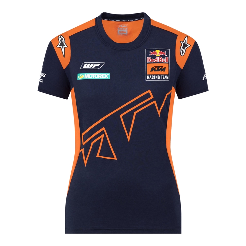 Damska koszulka KTM Red Bull Racing Official Teamline niebiesko-pomarańczowa wyprzedaż
