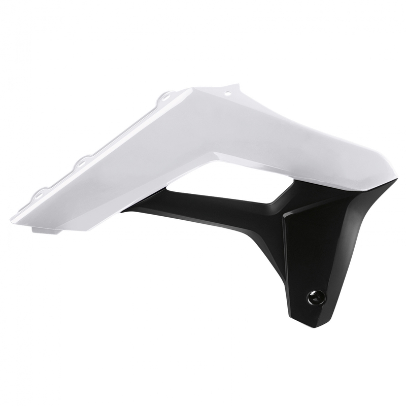 Radiator scoops POLISPORT (pair) white / black