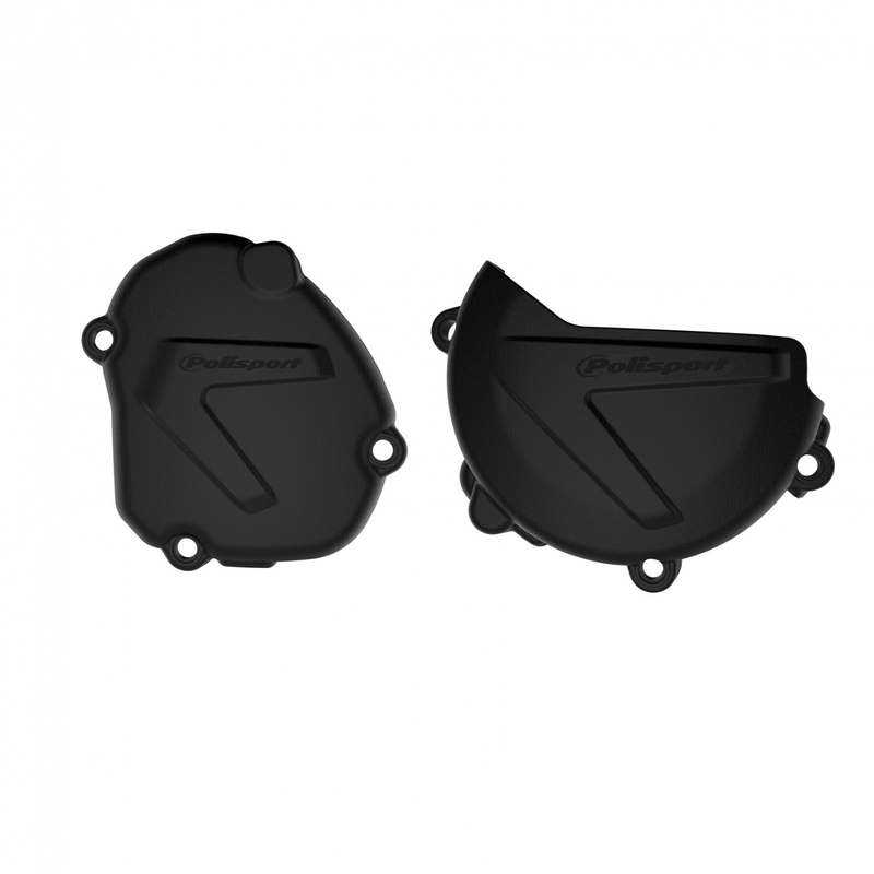 Clutch and ignition cover protector kit POLISPORT Black