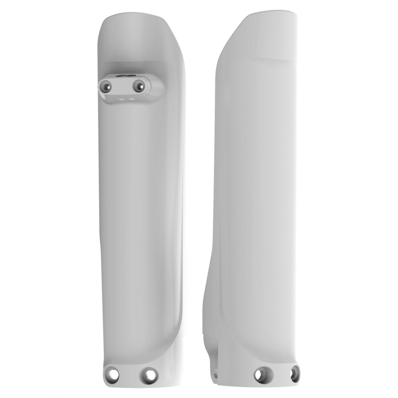 Fork guards POLISPORT (pair) white ktm