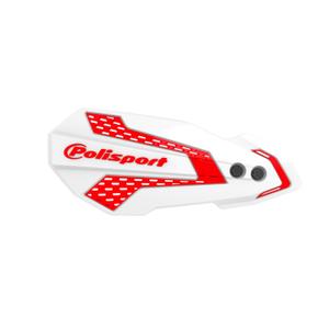 Handguard POLISPORT MX FLOW 8308200046 with mounting system white/red