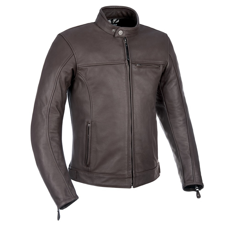 Oxford Walton Brown Leather Motorcycle Jacket wyprzedaż
