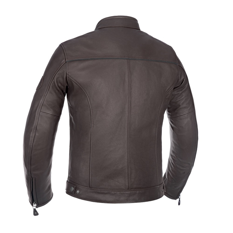 Oxford Walton Brown Leather Motorcycle Jacket wyprzedaż