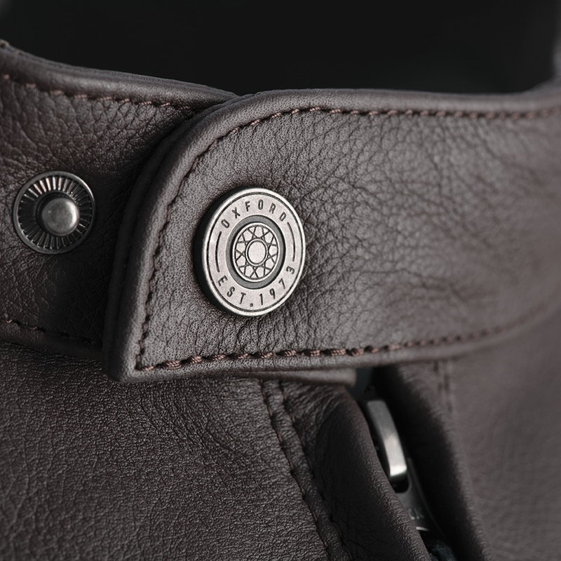 Oxford Walton Brown Leather Motorcycle Jacket wyprzedaż