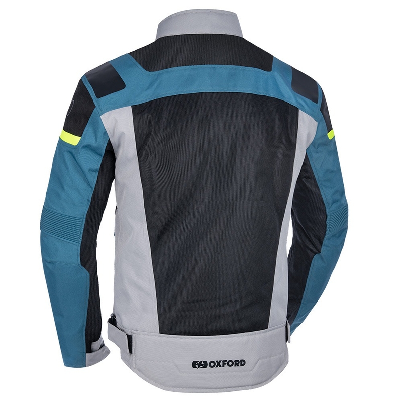 Kurtka motocyklowa Oxford Dakar D2D Air srebrno-niebiesko-fluo żółta