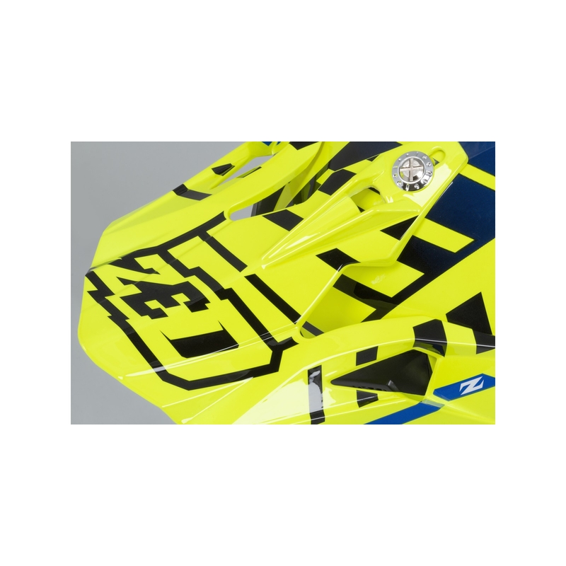 Dziecięcy kask motocrossowy ZED X1.9D niebiesko-fluo żółto-czarno-biały