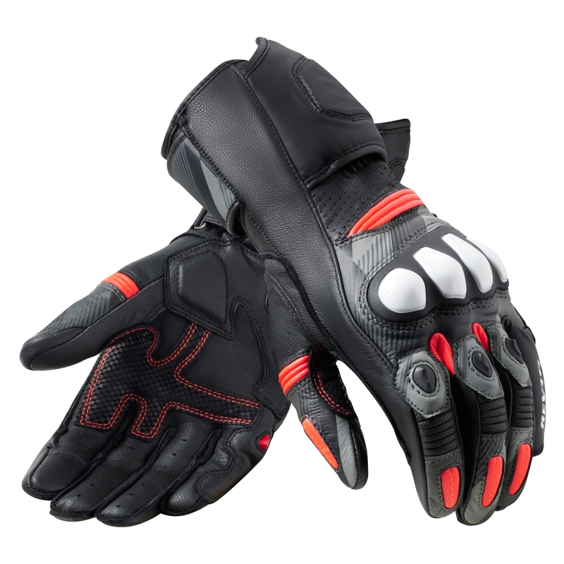 Rękawiczki motocyklowe Revit League 2 czarno-fluo-czerwone
