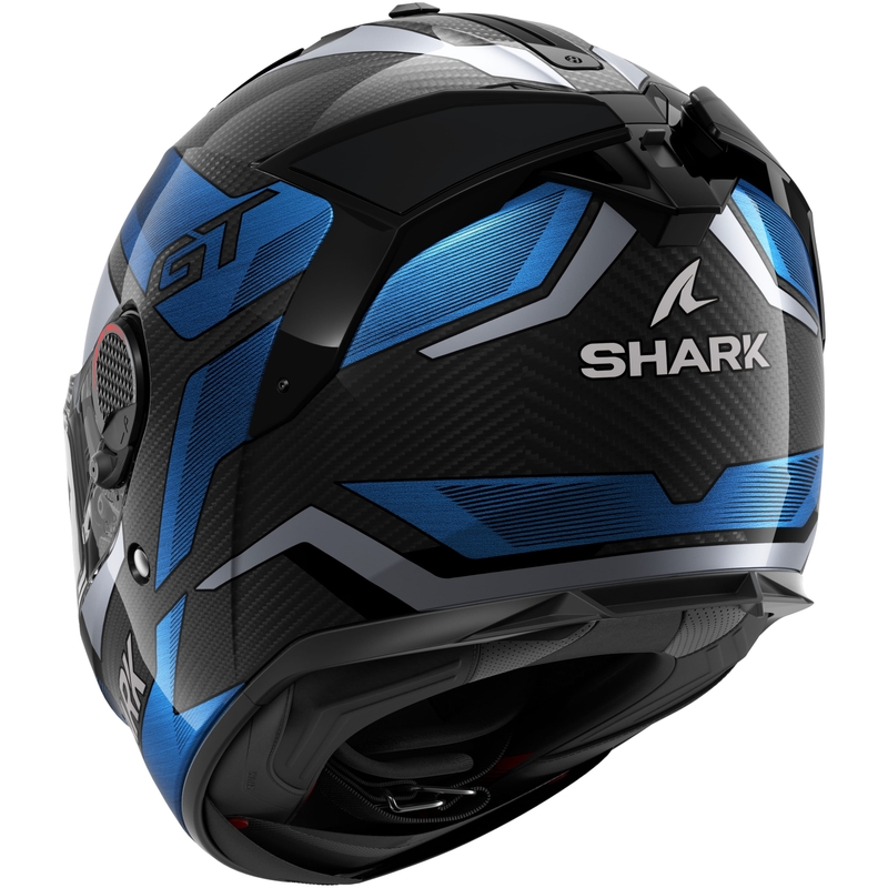 Integralny kask motocyklowy SHARK SPARTAN GT PRO Carbon Ritmo czarno-niebieski