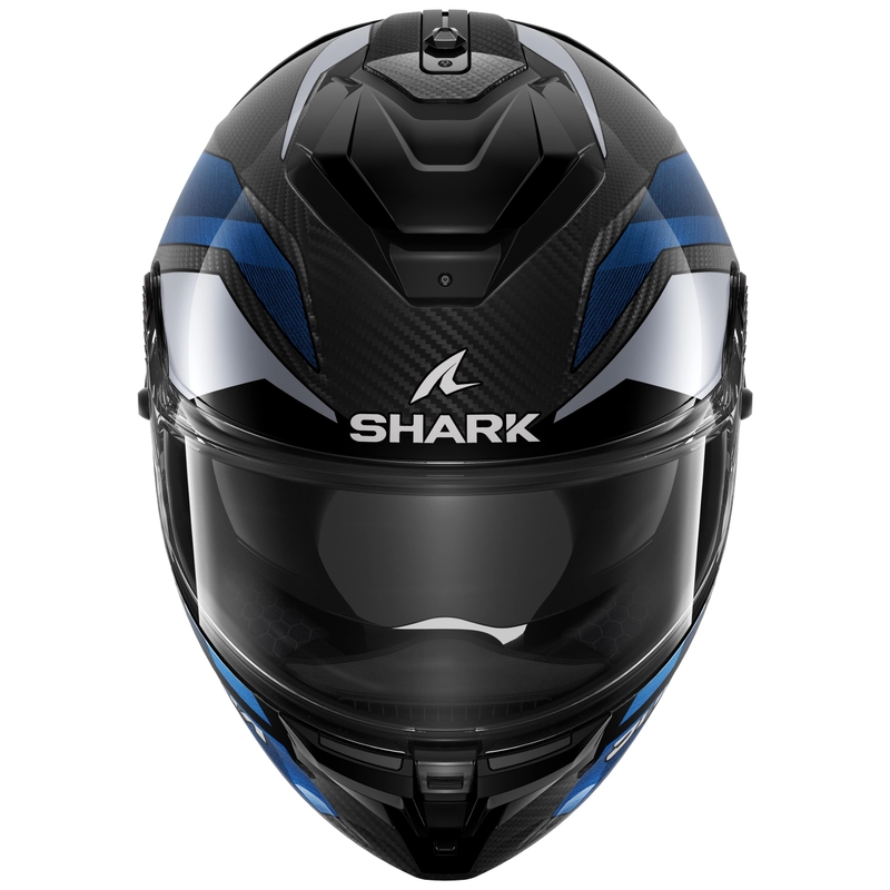 Integralny kask motocyklowy SHARK SPARTAN GT PRO Carbon Ritmo czarno-niebieski