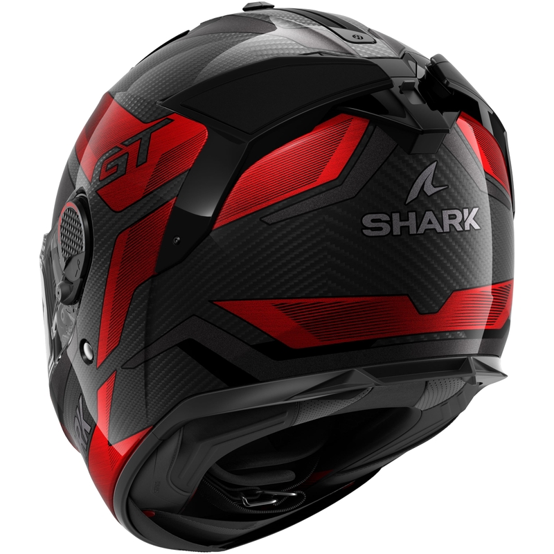 Integralny kask motocyklowy SHARK SPARTAN GT PRO Carbon Ritmo czarno-czerwony