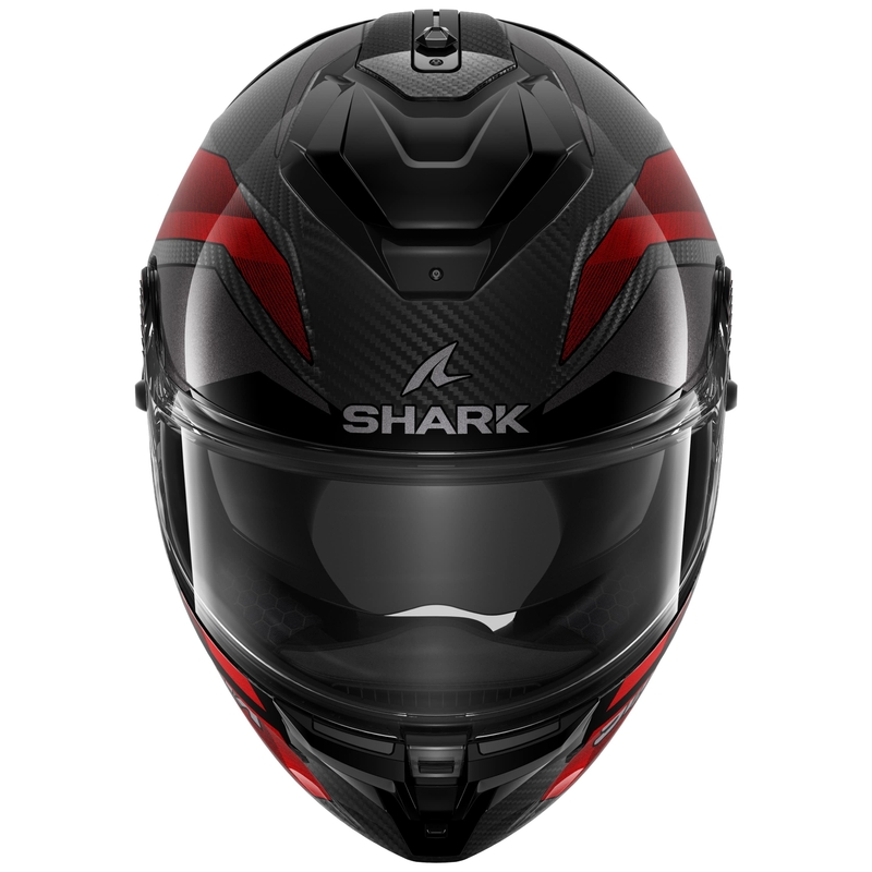 Integralny kask motocyklowy SHARK SPARTAN GT PRO Carbon Ritmo czarno-czerwony