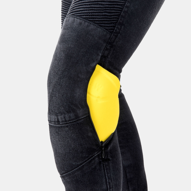 Damskie jeansy motocyklowe Ozone Agness II czarne