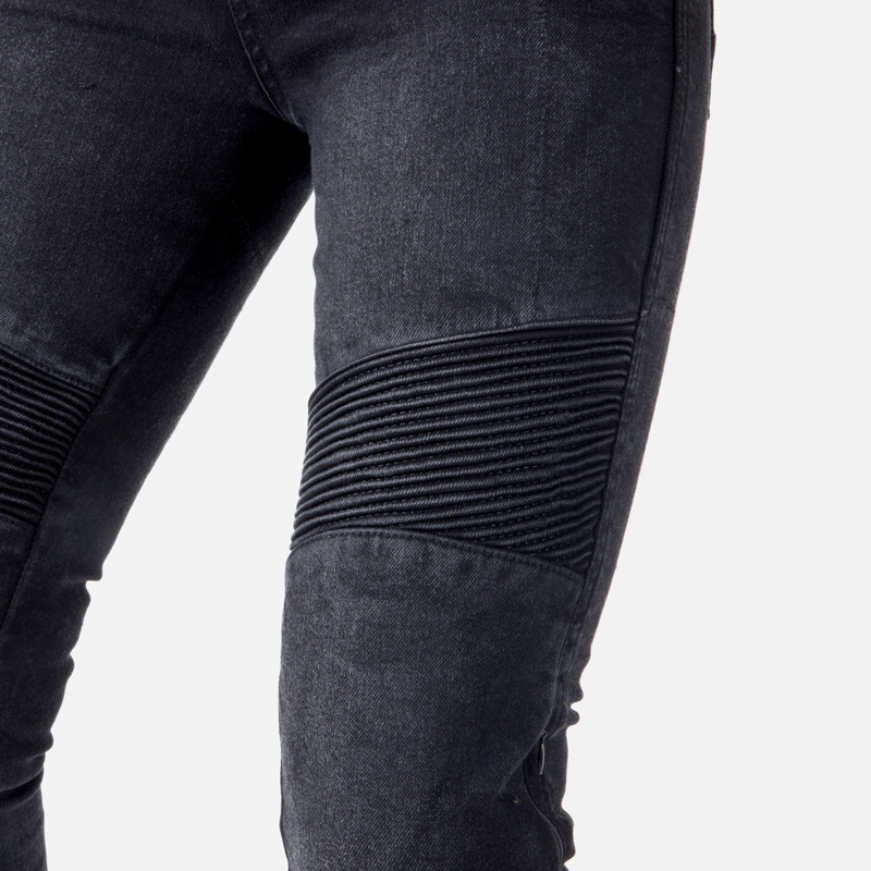Damskie jeansy motocyklowe Ozone Agness II czarne