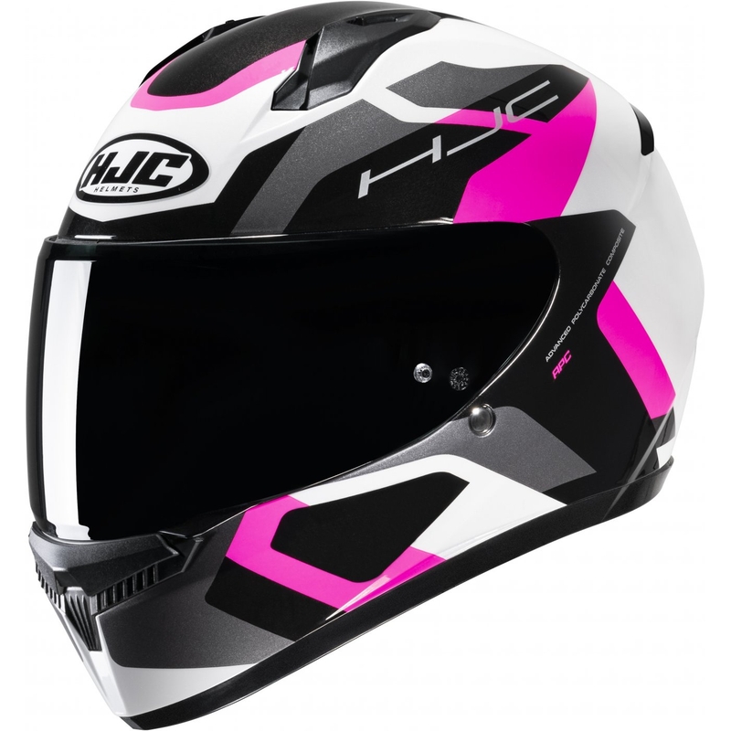Kask motocyklowy integralny HJC C10 Tins MC8 czarno-szaro-różowo-biały
