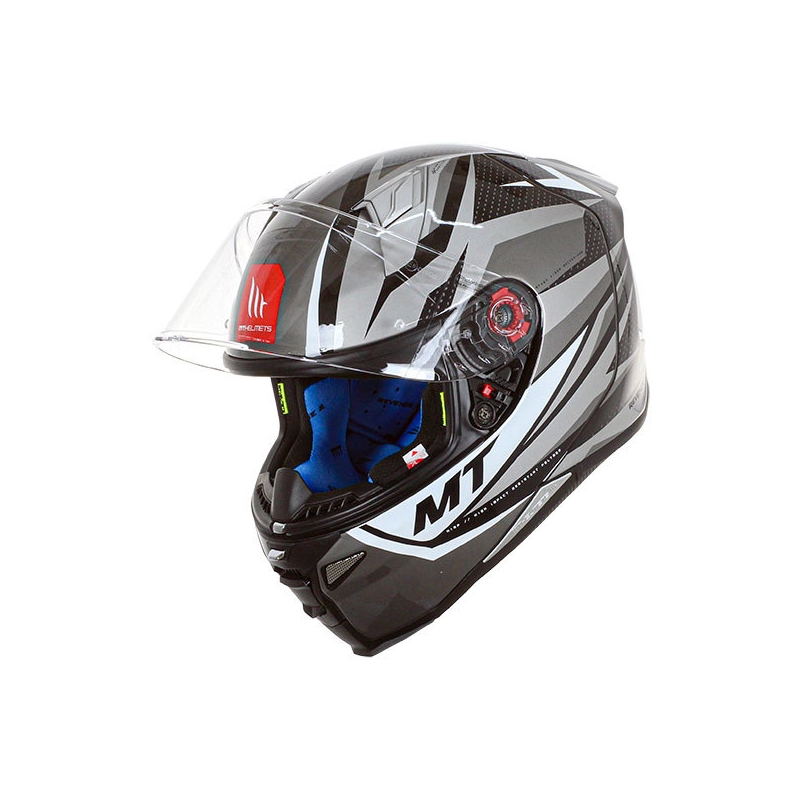 Kask motocyklowy integralny MT FF110 Revenge 2 Kley Biało-Szary-Czarny Wyprzedaż