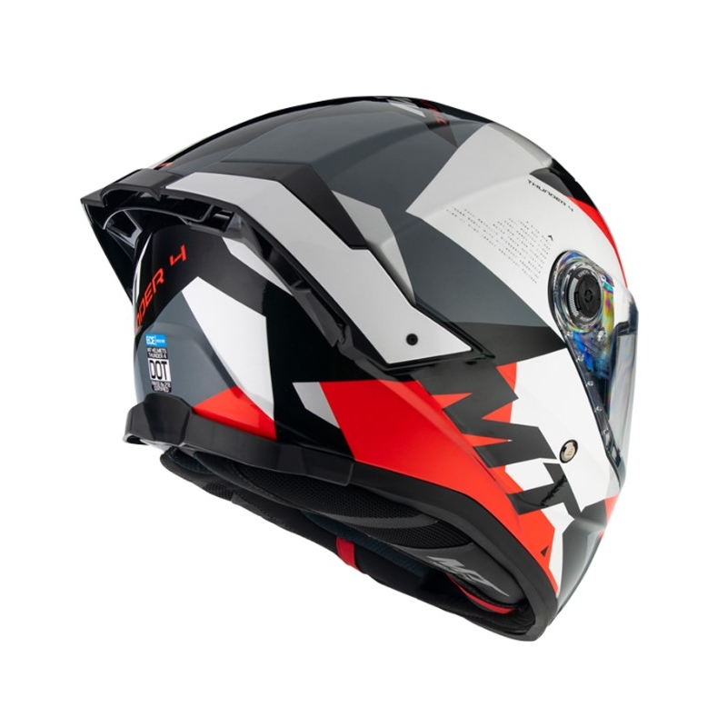 MT FF118SV Thunder 4 SV Fade kask motocyklowy integralny czerwono-biało-szaro-czarny