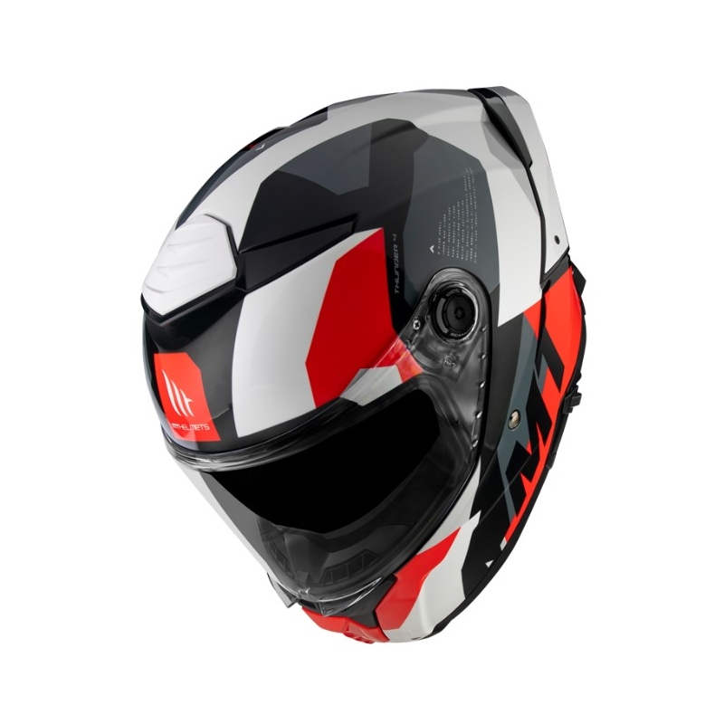 MT FF118SV Thunder 4 SV Fade kask motocyklowy integralny czerwono-biało-szaro-czarny