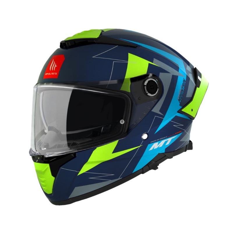 MT FF118SV Thunder 4 SV Mountain C7 kask motocyklowy integralny szaro-zielono-niebieska