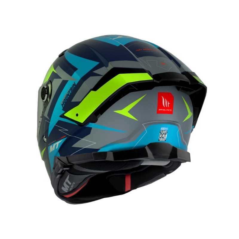 MT FF118SV Thunder 4 SV Mountain C7 kask motocyklowy integralny szaro-zielono-niebieska