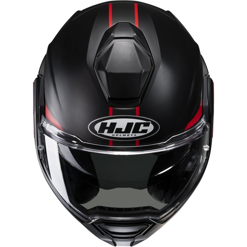 Kask motocyklowy składany HJC i100 Beis MC1SF czarno-czerwony