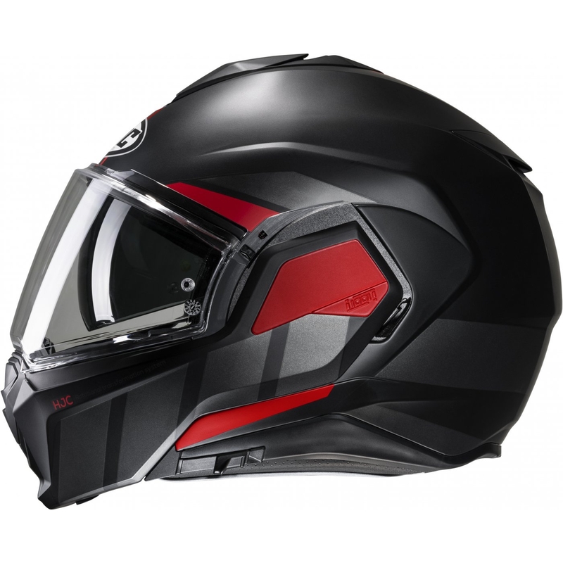 Kask motocyklowy składany HJC i100 Beis MC1SF czarno-czerwony