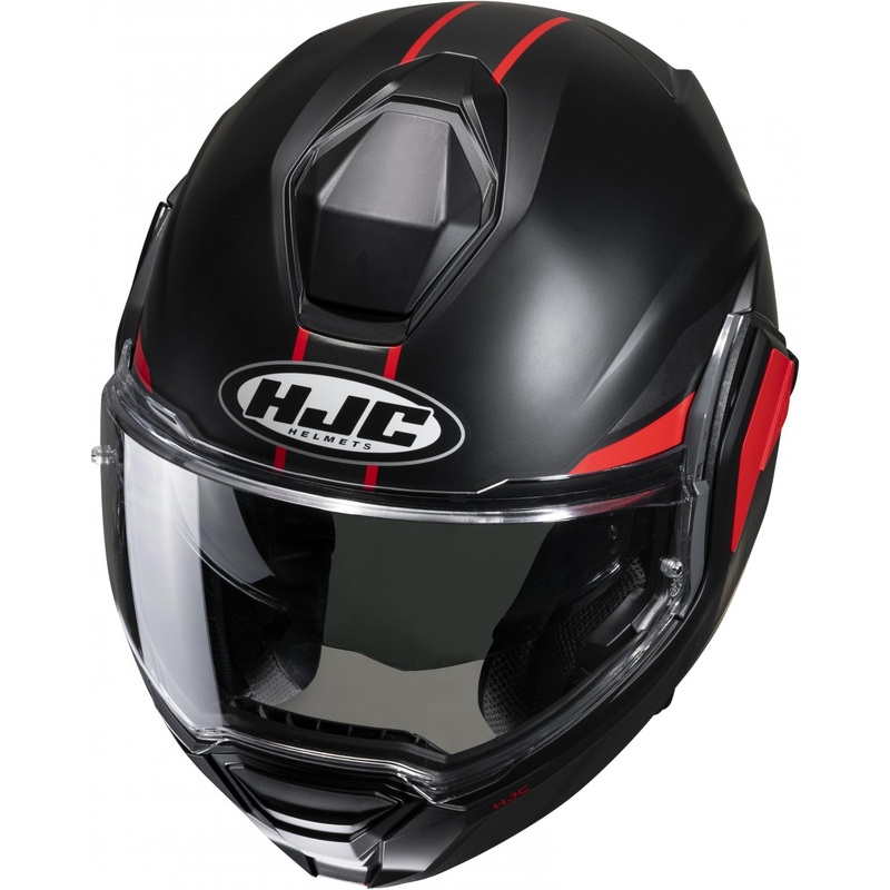 Kask motocyklowy składany HJC i100 Beis MC1SF czarno-czerwony