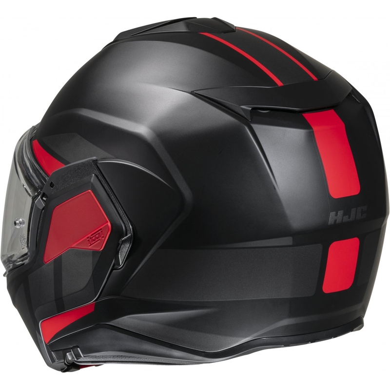 Kask motocyklowy składany HJC i100 Beis MC1SF czarno-czerwony