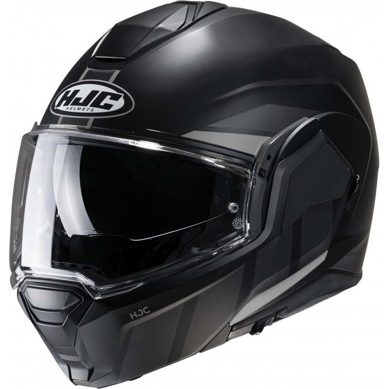 Kask motocyklowy składany HJC i100 Beis MC5SF czarno-szary