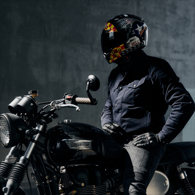 Kurtka motocyklowa Rebelhorn Hunter ciemnoniebieska wyprzedaż