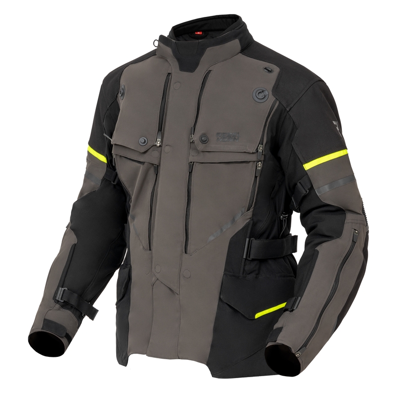 Kurtka motocyklowa Rebelhorn Range antracytowo-czarno-żółta
