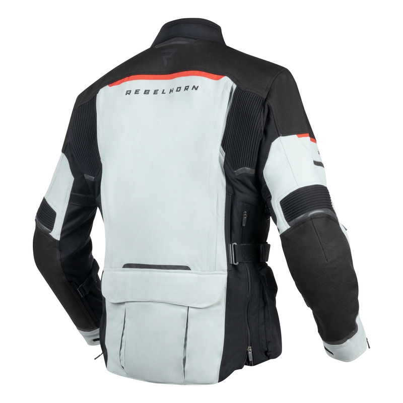 Szaro-czarno-czerwona kurtka motocyklowa Rebelhorn Range