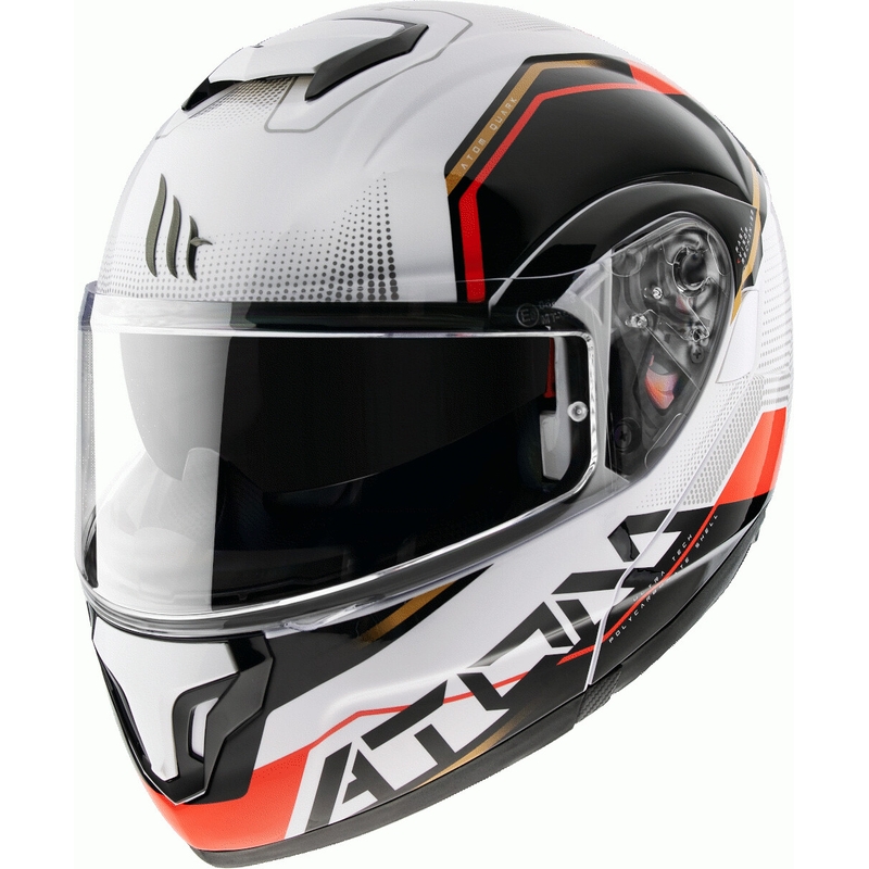MT Atom SV Quark B5 kask motocyklowy czerwono-czarno-biały