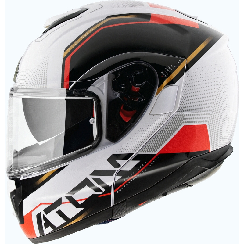 MT Atom SV Quark B5 kask motocyklowy czerwono-czarno-biały