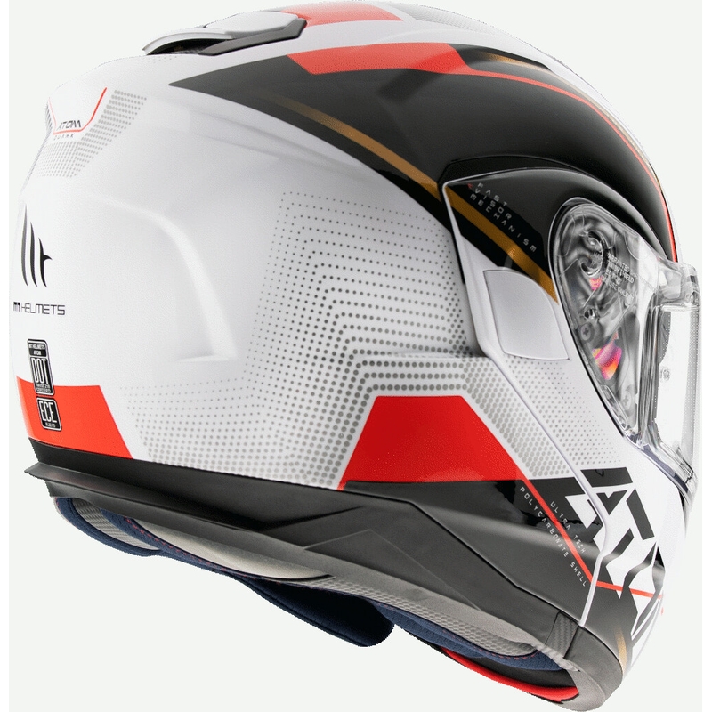 MT Atom SV Quark B5 kask motocyklowy czerwono-czarno-biały