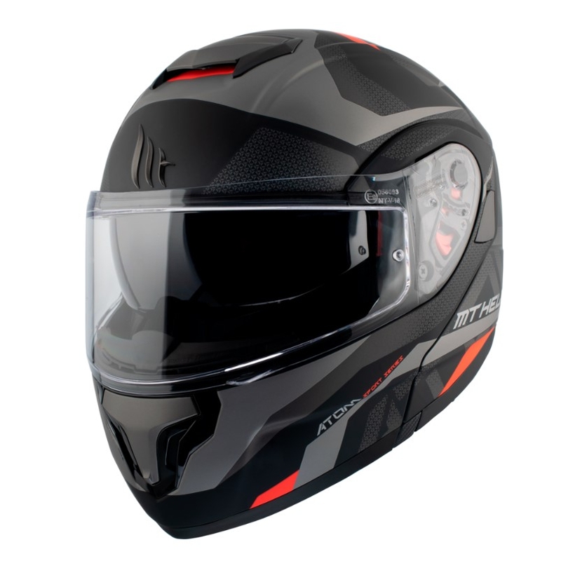 MT Atom SV Skill A1 czarny kask motocyklowy typu tip-up