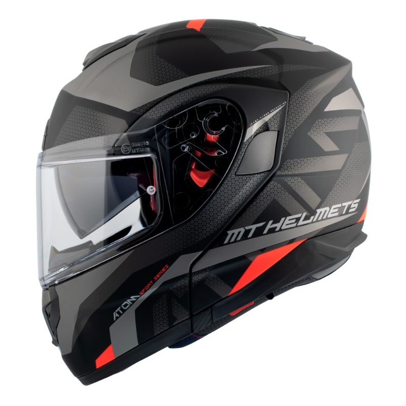 MT Atom SV Skill A1 czarny kask motocyklowy typu tip-up
